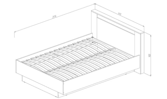 Кровать 1400 Бостон+ортопедическая решетка 1400
