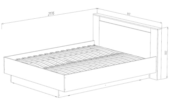 Кровать 1600 Бостон+ортопедическая решетка 1600