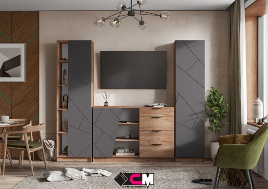 Модульная гостиная Орегон БЕЛЫЙ СУПЕРМАТ МДФ