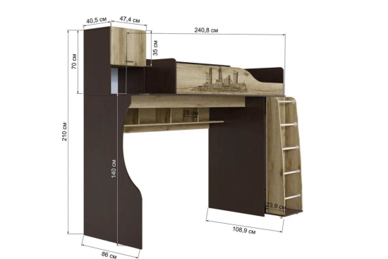 Кровать-чердак "Орион"