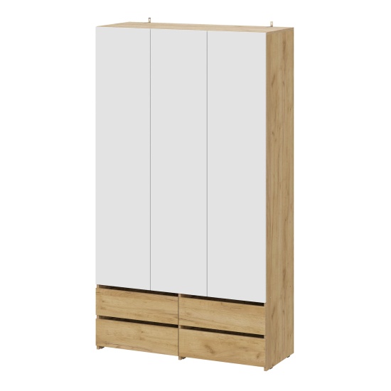 "Абрау" Шкаф трехстворчатый (с ящиками)