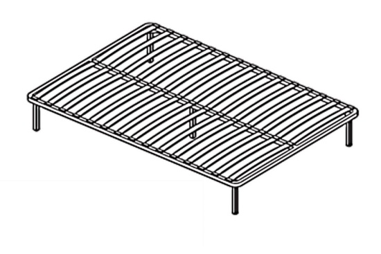 Кровать 1,6м Мадлен + ортопед на опорах