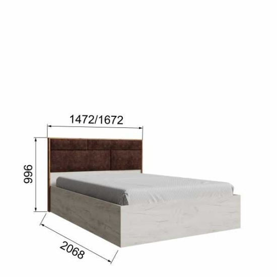 Спальня Лилль кровать ЛСКР-1 1,6м с основанием ЛДСП