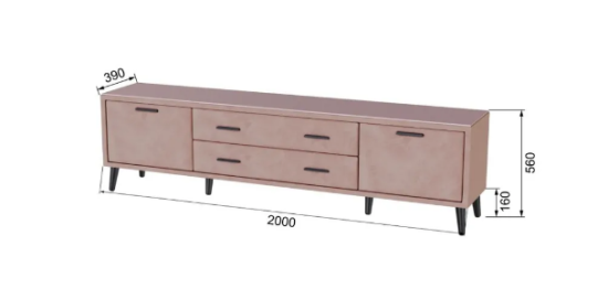 Тумба ТВ интерьерная 2,0 Пай 